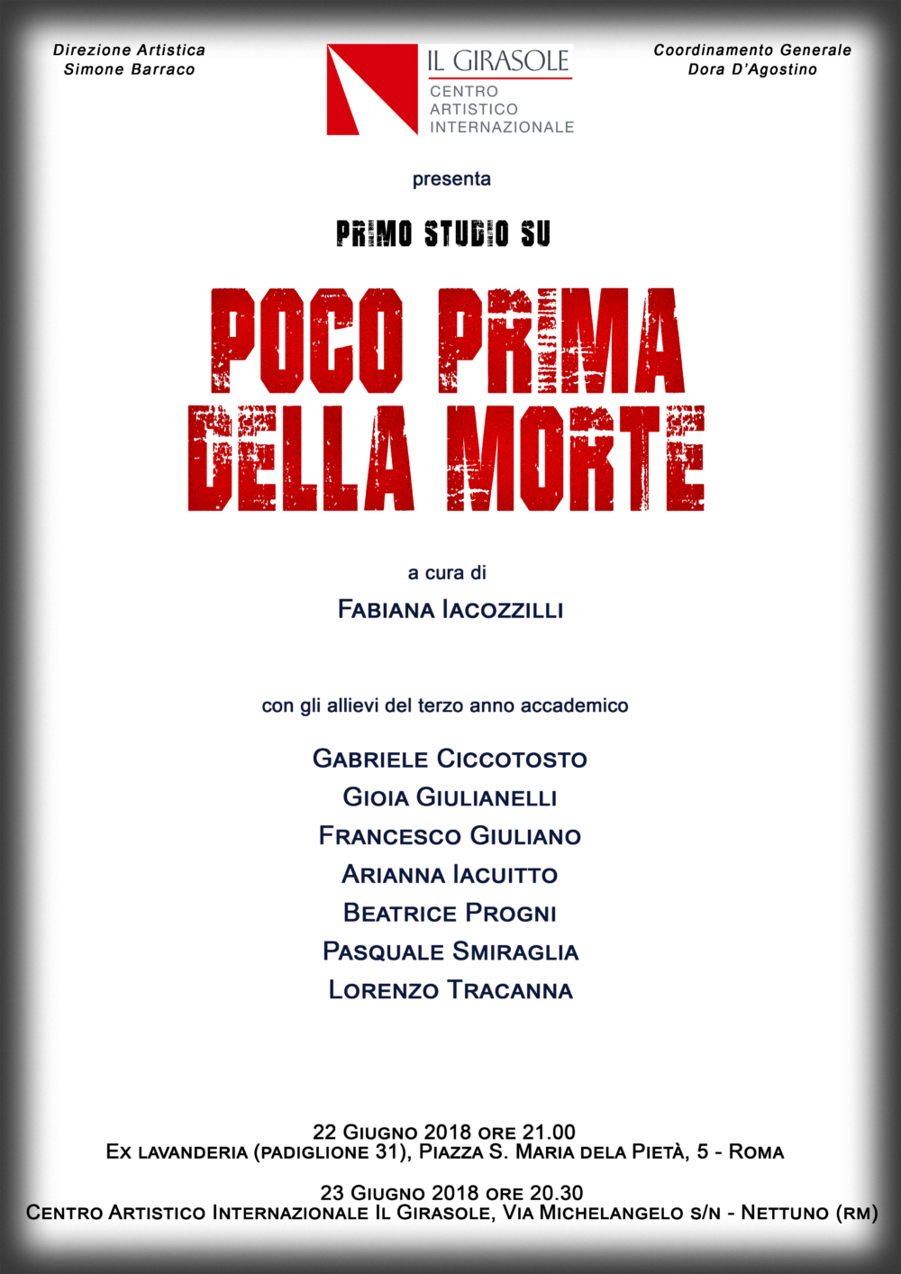 POCO PRIMA DELLA MORTE